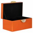 Lia Jewellery Storage Box - Orange - Glass Top