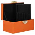 Lia Jewellery Storage Box - Orange - Glass Top