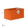 Lia Jewellery Storage Box - Orange - Glass Top