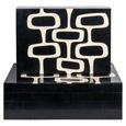 Lux Jewellery Storage Box - Set of 2 - Black and White - Ployresin