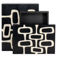 Lux Jewellery Storage Box - Set of 2 - Black and White - Ployresin