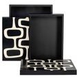 Lux Jewellery Storage Box - Set of 2 - Black and White - Ployresin