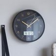 Amiens Wall Round Clock Black Glass, Plastic, LCD thumbnail
