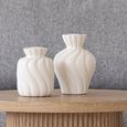Set of 2 White Ceramic Vase thumbnail