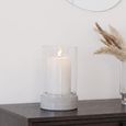 Grey Glass and Ceramic Hurricane Candle Holder thumbnail