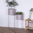 Rabo Flower Pot - Set of 2 - Sand Metal