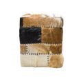 Frankfort Pouffe Cube Patchwork Goat Skin Brown thumbnail 2