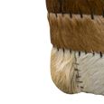Frankfort Pouffe Cube Patchwork Goat Skin Brown thumbnail 4