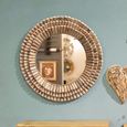 Driftwood Bamboo Large Round Wall Mirror thumbnail