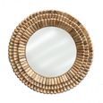 Driftwood Bamboo Large Round Wall Mirror thumbnail 2