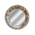 Driftwood Bamboo Round Wall Mirror thumbnail 2