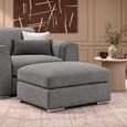 Naples Grey Fabric Footstool thumbnail