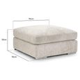 Naples Beige Fabric Footstool thumbnail 4