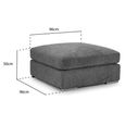 Naples Grey Fabric Footstool thumbnail 4