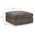Naples Mocha Fabric Footstool thumbnail 3