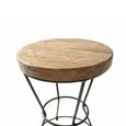 Evansville Mango Wood Round Stool thumbnail 3
