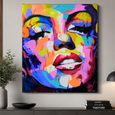 Women Face Hand Painting Canvas Wall Art 7459 Fabric thumbnail