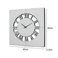 Clearance - Wall Clock - Square - Chrome Mirrored - FSS17562
