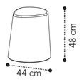 Smart Italian Beige Fabric Pouffe thumbnail 3
