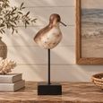 Dark Brown and Black Metal Small Bird Sculpture thumbnail