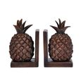 Copper Wood Pineapple Bookends Brown thumbnail 2