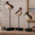 Dark Brown and Black Metal Medium Bird Sculpture thumbnail 3