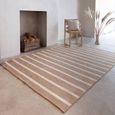 Global Cream Stripe Rug - Sizes Available thumbnail 2