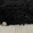 Plush Black Rug - 70cm x 140cm thumbnail 2
