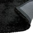 Plush Black Rug - 70cm x 140cm thumbnail 5