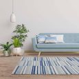 Muse Blue Stripe MU05 Rug - Sizes Available thumbnail 2