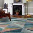 Sketch Diamond Multi Colour Modern Hand Carved SK04 Rug - 120cm x 170cm thumbnail 2