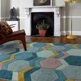Sketch Hexagon Multi Colour Modern Hand Carved SK10 Rug - 120cm x 170cm thumbnail 2