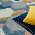 Sketch Hexagon Multi Colour Modern Hand Carved SK10 Rug - 120cm x 170cm thumbnail 3