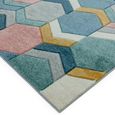 Sketch Hexagon Multi Colour Modern Hand Carved SK10 Rug - 120cm x 170cm thumbnail 5