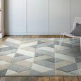 Sketch Rhombus Grey Modern Hand Carved SK01 Rug - 200cm x 290cm thumbnail 2