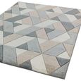 Sketch Rhombus Grey Modern Hand Carved SK01 Rug - 200cm x 290cm thumbnail 4