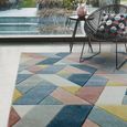 Sketch Rhombus Multi Colour Modern Hand Carved SK02 Rug - 120cm x 170cm thumbnail 2