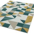 Sketch Shapes Green Modern Hand Carved SK03 Rug - 80cm x 150cm thumbnail 3