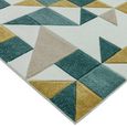 Sketch Shapes Green Modern Hand Carved SK03 Rug - 80cm x 150cm thumbnail 4