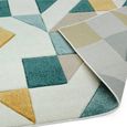 Sketch Shapes Green Modern Hand Carved SK03 Rug - 80cm x 150cm thumbnail 5