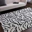 Wilder Tiger Mono White and Black Rug - Sizes Available thumbnail 2