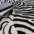 Wilder Zebra Mono White and Black Rug - Sizes Available thumbnail 3