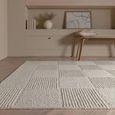 Zennith Grid Cream Rug - Sizes Available thumbnail 2