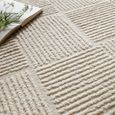 Zennith Grid Cream Rug - Sizes Available thumbnail 3