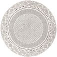 Bahar Geometric Global Grey Round BHR2321 Rug - Sizes Available