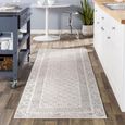 Bahar Geometric Global Grey BHR2321 Runner - 80cm x 220cm thumbnail 2