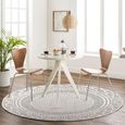 Bahar Geometric Global Grey Round BHR2321 Rug - Sizes Available thumbnail 2