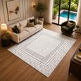 Bahar Geometric Global Grey Square BHR2321 Rug - Sizes Available thumbnail 2