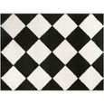 Tivoli Black Washable Shaggy Diamond EDRV2305 Rug - Sizes Available