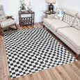 Freud Black High Pile Checkered FEU2302 Rug - Sizes Available thumbnail 2